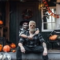 thumbnail image 6 of Realistic Old Grandpa Mask with Wig - Halloween Costume, , Elderly Face Cover for Parties, Durable Emulsion Material, Lifelike Wrinkles & Beard, Perfect for Masquerade & Themed Events, 6 of 8