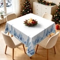 thumbnail image 4 of Tchckioa Winter Blue White Tablecloth for Restaurant Christmas Decor,60x60 Square Stain Proof Table Cloth Cover, 4 of 7