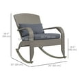 thumbnail image 2 of Outsunny Outdoor Wicker Adirondack Rocking Chair with Seat Cushion Pillow, 2 of 7