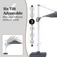 thumbnail image 3 of 11 ft. 2-Tier Aluminum 360-Degree Cantilever Patio Umbrella with umbrella cover and base, 3 of 8