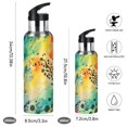 thumbnail image 2 of Yayeee 20oz Insulated Water Bottle Double Wall Stainless Steel with Flip Straw Lid, Colorful Plants, 2 of 7