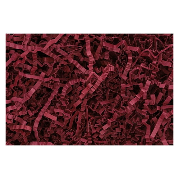 Essentials by Leisure Arts Crinkle Shred Bag, Burgundy, 2oz Shredded Paper Filler, Crinkle Cut Paper Shred Filler, Box Filler, Shredded Paper for Gift Box, Paper Crinkle Filler, Box Filling
