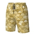 thumbnail image 4 of Sikiie Mermaid Fish Scale Print Men's Beach Shorts, High Elastic Quick-drying Shorts - with Drawstring and Slip Pockets, Suitable for Beach, Sports, Vacation-Small, 4 of 6