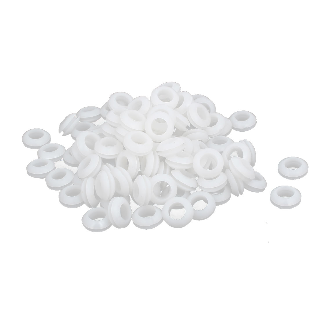 Lot De 50 Passe-câbles Caoutchouc Résistant à L'huile - Blanc, Diamètre 3mm, Pour Fixations