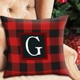 thumbnail image 2 of DefiDgd Christmas Red Plaid Pattern Pillow Covers Home Decoration,32Letters Xmas Throw Pillow Cases Red Cushion Cover for Home Bedroom Couch Sofa Christmas Decorations(G), 2 of 3