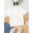 thumbnail image 2 of Camiseta de punto informal de verano para niña, de corte cómodo y con un bonito estampado de unicornio. Suave y elástica, lavable a máquina, cuello redondo y manga corta., 2 of 6