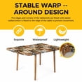 thumbnail image 4 of Floral Patchwork Table Cloths for 6 Foot Rectangle Tables, Vintage Country Geometric Flower Patio Waterproof Elastic Fitted Tablecloths, Washable Rectangular Table Cover for Camping, 4 of 8