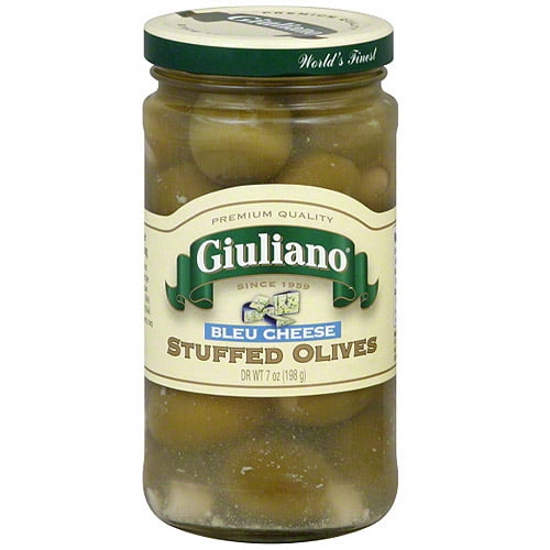 Giuliano Stuffed Bleu Cheese Olives, 7 oz (Pack of 6)
