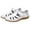White, variant on CQONEPT Women's Wedge Sandals Summer: Closed Toe Sandals for Women Platform Dressy Wedge Size 5 White