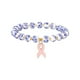 thumbnail image 2 of Pulsera de lazo rosa para la concienciación sobre el cáncer de mama | Joyería solidaria con cuentas de vidrio tejidas y diseño de corazón | Símbolo de apoyo y esperanza, 2 of 6