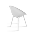 thumbnail image 5 of 2xhome Modern Perforated Egg-Shaped Dining Accent Chairs, Breathable Polka Dot Bowl Pod Pattern for Indoor or Outdoor Use, White, Set of 1, 1 piece, 5 of 6