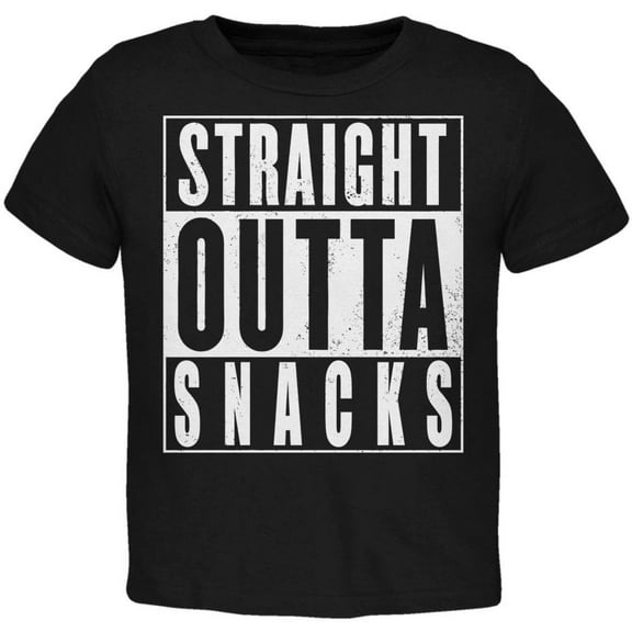 Straight Outta Snacks Black Toddler T-Shirt - 2T