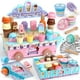 thumbnail image 1 of Set Atoylink Pretend Play de madera con forma de carrito de helados, 1 of 7