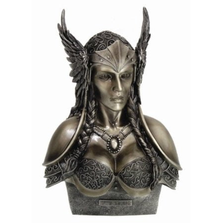 11 Inch Valkyrie Warrior Goddess Head and Bust Statue