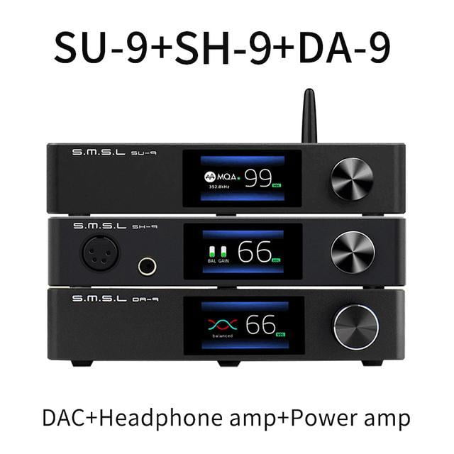 Smsl SU-9 Decoder + Smsl SH-9 Headphone Amplifier+ Smsl DA9 Power