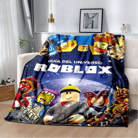 2025 New Style R Robloxs Cartoon Game Soft, Keep Warm Comfortable for Beds Sofa Home Bedroom Flannel Blanket