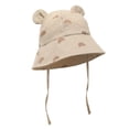 thumbnail image 4 of Xfvqtps Baby Summer Sun Hat Infant Toddler Boys Girls Bucket Hat Lace up Cute Print Ear Wide Brim Beach Breathable Sun Protection Hat, 4 of 9