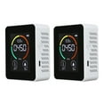 thumbnail image 1 of 2X Temperature & Humidity Meter, Air Quality Monitor, CO2 Detector, 3-In-1 Digital Air Pollution Carbon Dioxide Detector,2 x Air Quality Analyzer 2 x USB Cable 2 x User Manual,White, 1 of 7