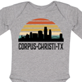 thumbnail image 4 of Inktastic Corpus Christi Texas Skyline Retro Boys or Girls Long Sleeve Baby Bodysuit, 4 of 5
