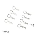 thumbnail image 4 of 100PCS 1:10 1:16 1:8 Universal Car Shell Clip Pin Buckles 02053 86090 85734 R Clips for DIY HSP On-road RC Cars Accessories, 4 of 5