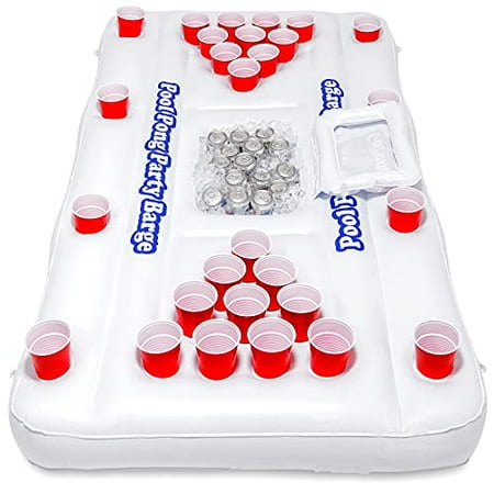 gopong pool inflatable beer pong table floating