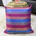 thumbnail image 2 of Handmade Eco-Friendly 16''x16'' Decorative Cushion Covers Stripe Silk Multicolor Indoor Pack Of 8, 2 of 3