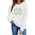 thumbnail image 4 of Chandail de la Saint-Patrick pour Femmes, chandail à Manches Longues et Col Rond, Coupe Ample Décontractée, Imprimé, 95 % Polyester 5 % Spandex, 4 of 7