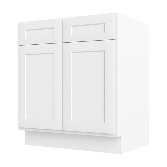 Furinno Shaker Bath Vanity Cabinet without Top , Ready to Assemble, 21 D x 30 W x 34.5 H, White