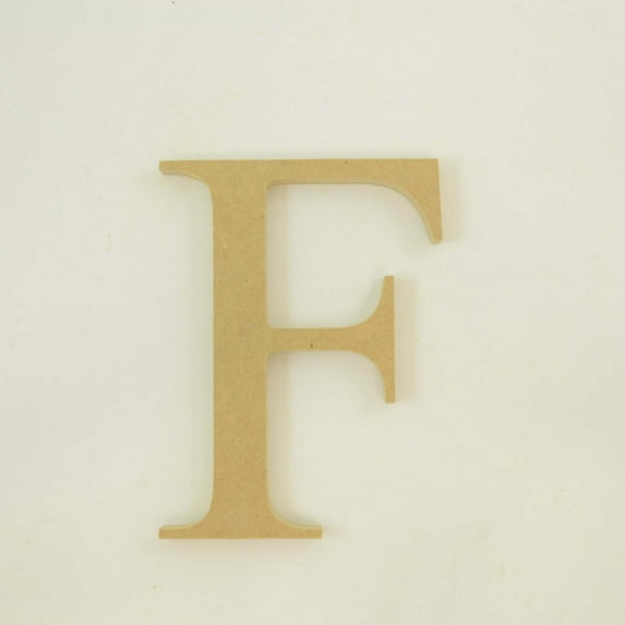 Package of 1, "F" 10 Inch X 3/4" MDF Letters In The Times New Roman Font | Thick | Upper Case For Art & Craft Project, Made in USA