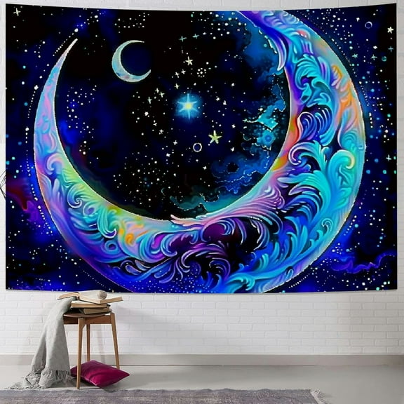 Shiartex  Tapestry Tapestries Moon Mandala Tapestry Bohemian Tapestries Mysterious Aesthetic Tapestry Boho Tapestry Wall Hanging for Bedroom 40x30inch