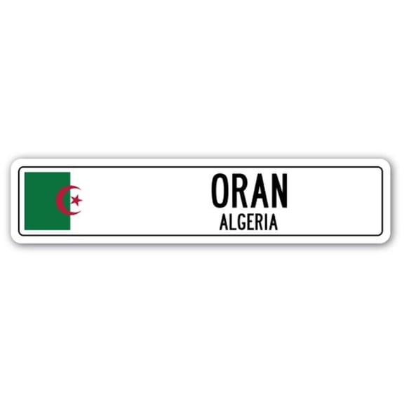 ORAN ALGERIA Street Sign Algerian flag city country road wall gift