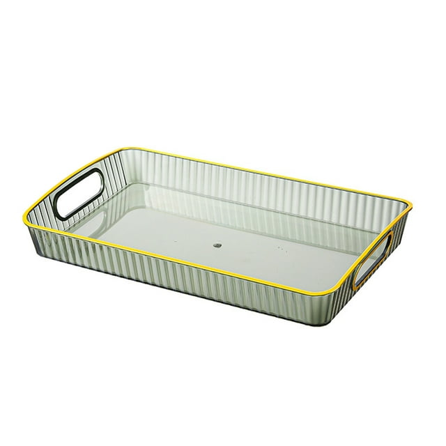 LCXmlly Modern Design Serving Tray Tray Serving Tray with Handles Tea Tray Diner Party Home Food Serving Tray Transparent Thickened Snack Fruit Coffee Tray
