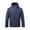 Blue, variant on Men Solid-Color Fashionable Zipper Pocket Double-sided Detachable Hat Long Sleeve Hooded Casual Outwear Jacket Black XXXXL
