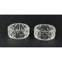 2 inch Clear Crystal Plastic Napkin Holder Rings 12 Pieces