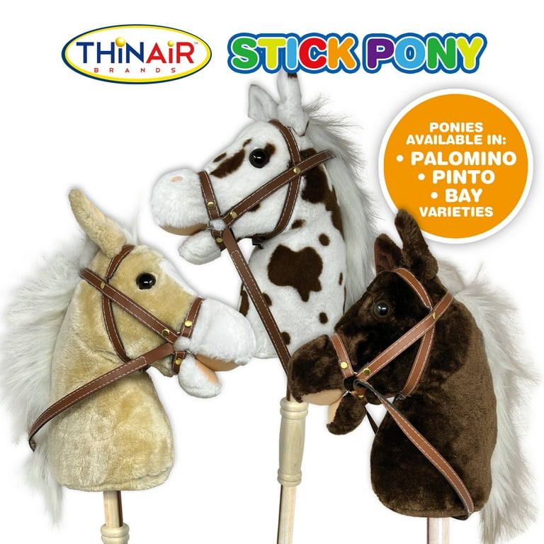 Stick Horse, Plush Handcrafted Hobby Horse for Toddlers & Preschoolers