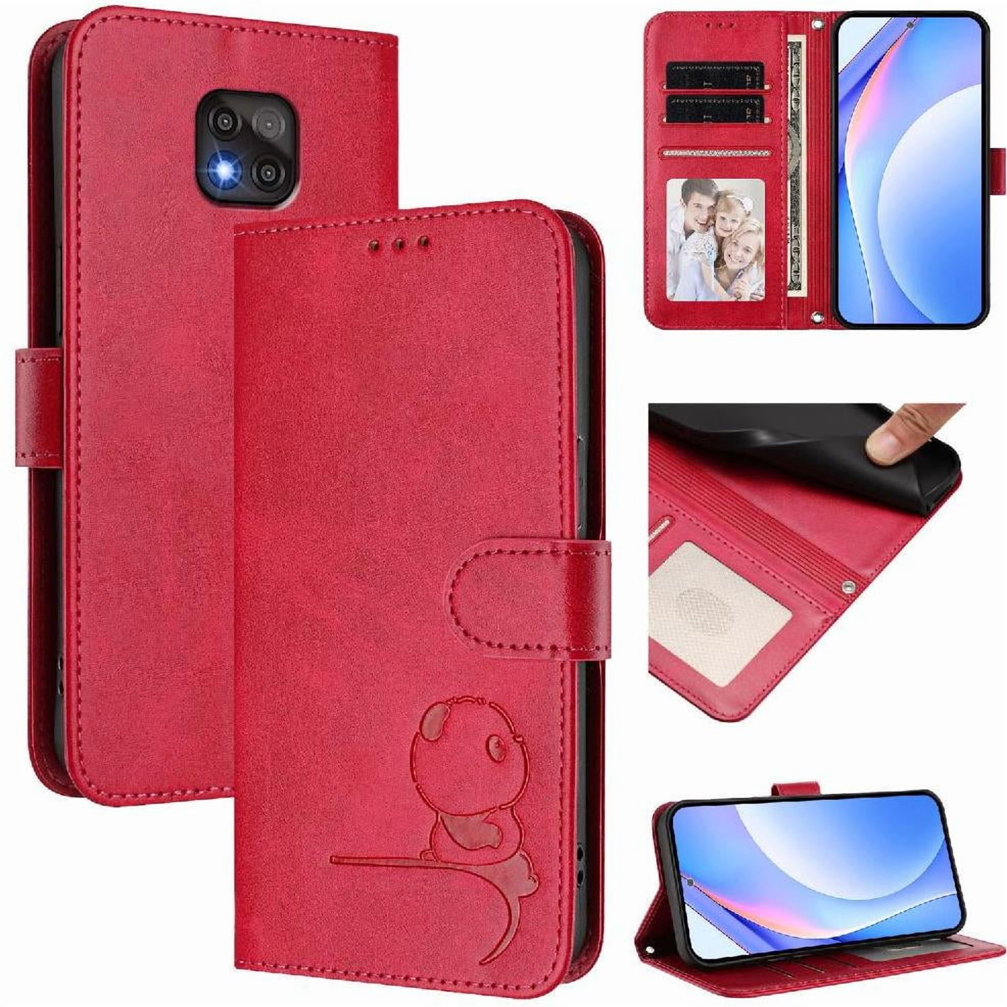 Phone Case for Motorola Moto G Power 2021 Flip Folio Pu Leather Card Slots Holder Kickstand Magnetic Rfid Blocking