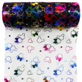 thumbnail image 1 of Rollos de tul con purpurina de dibujos animados de Yuanchuan, 15 cm x 9 m (9 m), color negro, 1 of 7