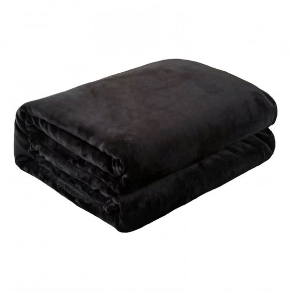 AUQ Throw Blanket,Smooth Velvet Feel Bed Blanket,Soft Comfortable Touch Cute Blanket,Black,40*47in