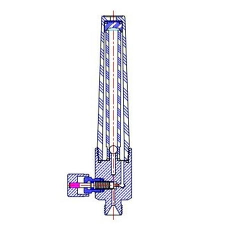 Western Enterprises 312-FM104 0.5-15 LPM Oxygen Flowmeter