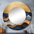 thumbnail image 1 of Designart « Abstract Mountains Nature s Abstraction » Paysage Abstrait Miroir Rond pour Déco Murale - Grand Miroir Rond Jaune Imprimé - Miroir Rond Moderne 29 Pouces x 29 Pouces Inch, 1 of 5