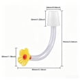 thumbnail image 2 of Nnndbs Hummingbird Feeder Replacement Ports, 1 Pack Bird Feeding Spout Nozzle for DIY Bottle, Flexible Flower Shaped Feeder Accessory for Outdoor Garden, 2 of 2