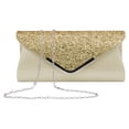 thumbnail image 1 of Bolso de mano tipo sobre bolso de novia con cadena elegante precioso sencillo para mujer, 1 of 6