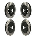 thumbnail image 1 of DS-One Front Rear Coated Drilled Slotted Disc Brake Rotors Kit for Car Ford Explorer Flex Taurus Police Interceptor Utility Sedan Lincoln MKS MKT Special Service KD-100232, 1 of 11
