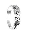 thumbnail image 4 of Clear CZ Biker Flames Vine Branch Ring .925 Sterling Silver Band White Jewelry Female Size 8, 4 of 4