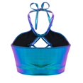 thumbnail image 3 of Women‘s Shiny Bra Rave Bandeau Vest Bra Holographic Crop Top Backless Metallic Rave Suit, 3 of 5