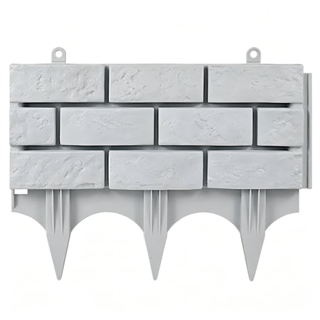 SELIVO 2026 New Retaining Wall Block Faux Stone Edging for Landscaping,17 X 13 Inch Garden Border Landscape No Dig Edging Blocks Garden Plastic Fence for Mulch Flower Bed Patio Lawn Path Walkway