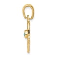 thumbnail image 2 of 14K Yellow Gold Charm Pendant Synthetic Turquoise 25 mm 13, 2 of 3
