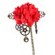 thumbnail image 4 of Broche de horquilla mecánica Steampunk con borlas, broche, joyería elegante Rojo, 4 of 9