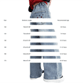 thumbnail image 3 of EnJoCho Girls Jeans Harem Denim Pants Loose Elastic Waist Curved Fit Trousers Soft Bottoms For Kids Spring Daily Outdoor Casual Streetwear Fashion Outfit, 3 of 4