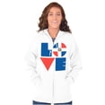 thumbnail image 3 of Domical Republic Flag DR Pride Love Zip Up Hoodie Men's Women's Brisco Brands M, 3 of 5